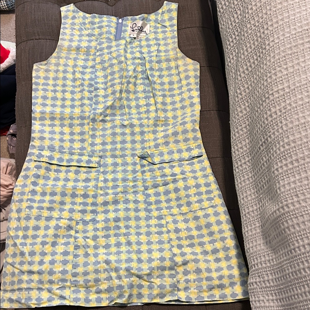 Lilly Pulitzer Blue and Yellow Kids Casual Dress